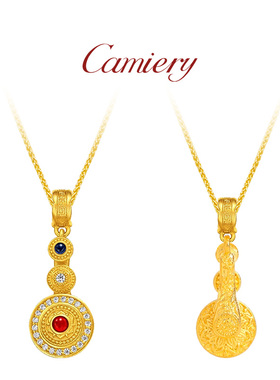 CAMIERY【转运爆款】百转吉祥项链 镀24K金保色 招财保平安福禄