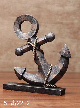 地中海装饰品覆古船锚摆件陈列道具家居餐厅咖啡厅酒吧装饰摆设