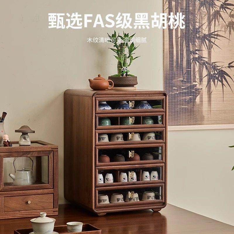 黑胡桃实木蝴蝶收纳柜牙科柜家用杯子茶具储物柜多层防尘置物柜,淘宝优惠券,粉丝福利购,淘宝优惠卷