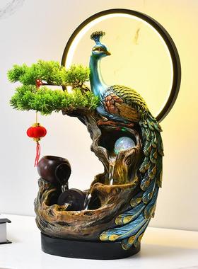 流水落地喷泉循环水风水轮摆件客厅茶桌电视柜办公室开业乔迁礼品