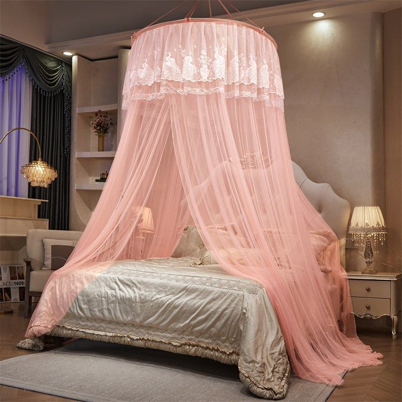 圆顶吊顶吸顶蚊帐免安装公主防蚊圆形吊挂1.2/1.5/1.8m床蚊帐,淘宝优惠券,粉丝福利购,淘宝优惠卷