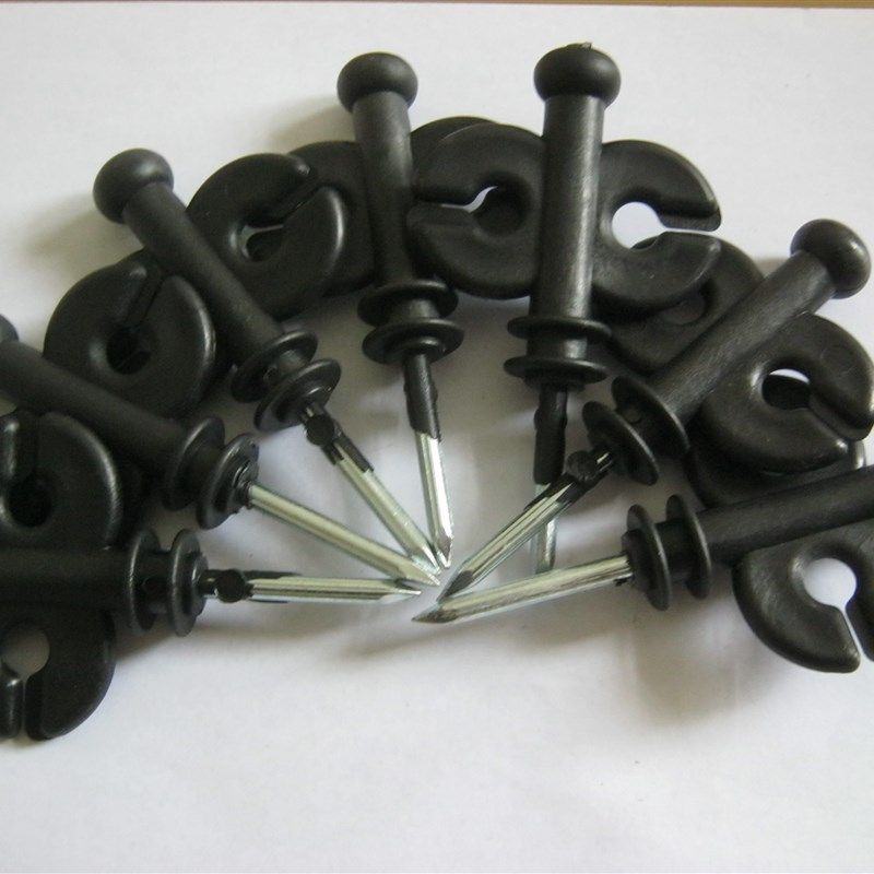 双孔黑色钢钉绝缘子直径6毫米全长10公分.100只装电子围栏养殖,淘宝优惠券,粉丝福利购,淘宝优惠卷
