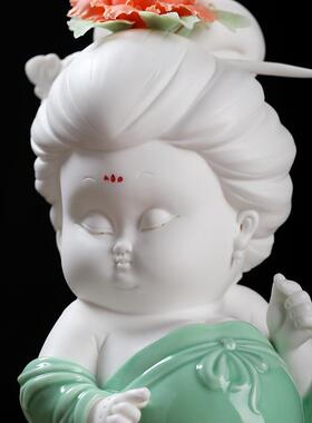 唯美唐朝仕女摆件新中式古风客厅电视柜酒柜博古架家居装饰艺术品