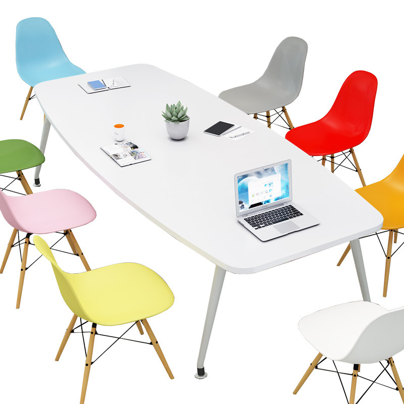 会议桌长桌开会培训洽谈桌简约现代小型桌子接待简易办公桌椅组合 - 图3