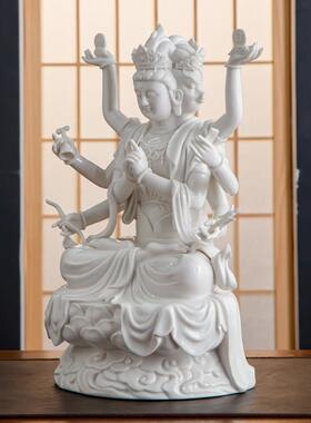 德化白瓷斗姆像供奉家居客厅斗母元君陶瓷摆饰斗姥君斗姆星君像