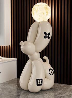 不锈钢气球狗雕塑定制户外大型卡通电镀金属摆件室内现代美陈装饰