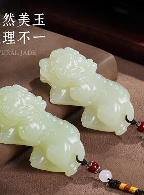 汉玺《招财貔貅》玉石手把件客厅桌面摆件装饰品送男朋友生日礼物