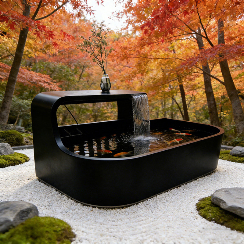 不锈钢鱼缸成品定制流水摆件室内外庭院阳台客厅造景装饰循环水景,淘宝优惠券,粉丝福利购,淘宝优惠卷