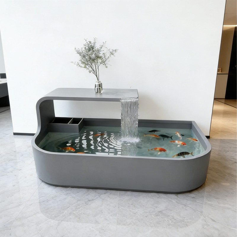 不锈钢鱼缸成品定制流水摆件室内外庭院阳台客厅造景装饰循环水景,淘宝优惠券,粉丝福利购,淘宝优惠卷