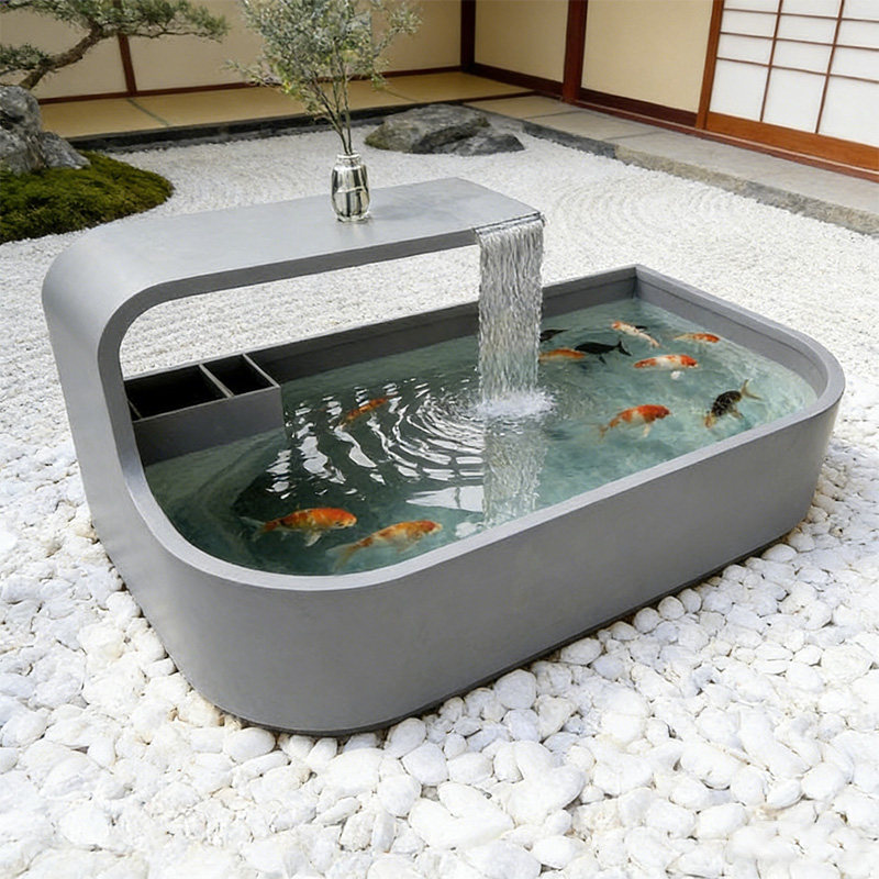 不锈钢鱼缸成品定制流水摆件室内外庭院阳台客厅造景装饰循环水景,淘宝优惠券,粉丝福利购,淘宝优惠卷