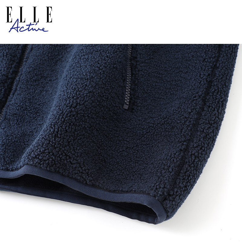 ELLE ACTIVE男装户外羊羔绒外套软糯颗粒绒夹克外套保暖立领外套 - 图3