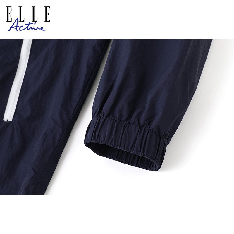 ELLE ACTIVE男装运动简约连帽外套户外休闲日常百搭梭织长袖开衫 - 图1