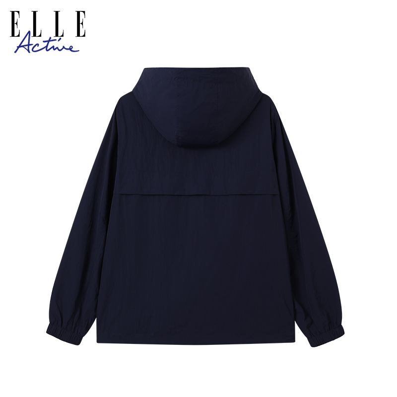 ELLE ACTIVE男装运动简约连帽外套户外休闲日常百搭梭织长袖开衫 - 图0