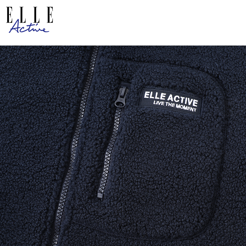ELLE ACTIVE男装户外羊羔绒外套软糯颗粒绒夹克外套保暖立领外套 - 图2