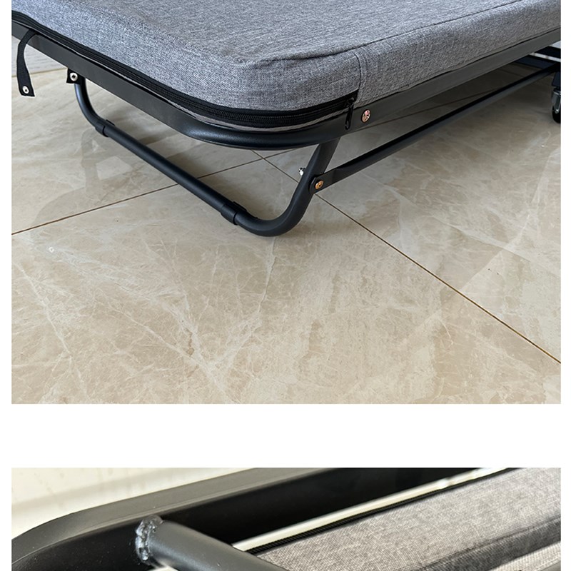 折叠床单人午休办公便携午睡床两折床滑轮床医院陪护床木板海绵床 - 图2