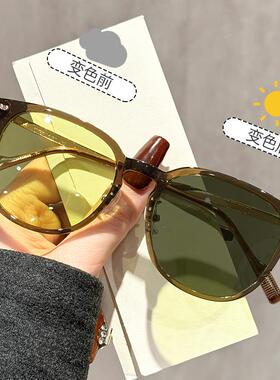 日夜两用变色太阳眼镜女开车司机专用清感光防远光灯夜视镜近视