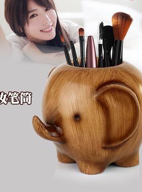 大象笔筒桌面收纳摆件创意时尚办公桌书房装饰品送老师教师节礼物