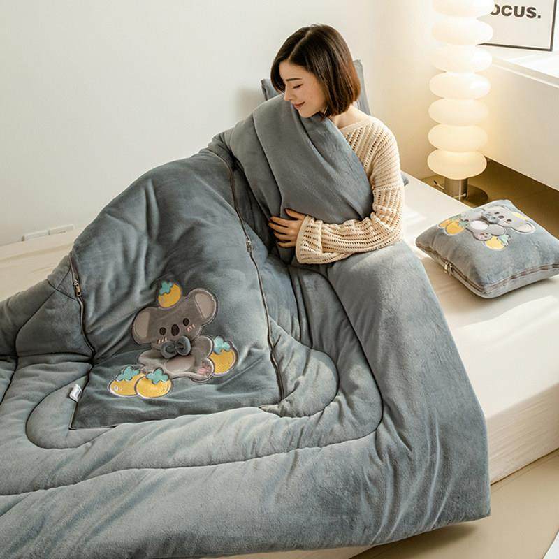 抱枕被子两用车载多功能高档枕头牛奶绒二合一车用加厚冬天空调被,淘宝优惠券,粉丝福利购,淘宝优惠卷