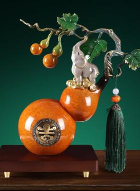 [福禄生财]铜葫芦摆件纯铜镇宅高端乔迁之喜礼物送人搬家礼品新居