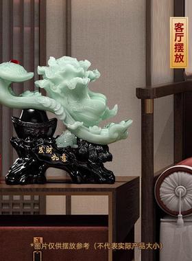 发财如意玉白菜摆件金蟾招财客厅办公室桌面装饰店铺乔迁开业礼品