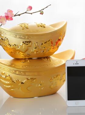 金元宝摆件陶瓷存钱罐招财进宝乔迁电视柜客厅办公室桌面家居装饰