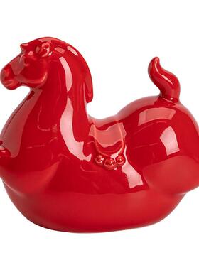 创意招财唐马摆件家居客厅办公室装饰风水玄关桌面摆设工艺礼品摆