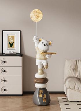 客厅暴力熊大型电视柜旁边落地摆件轻奢高档装饰品乔迁新居礼物品