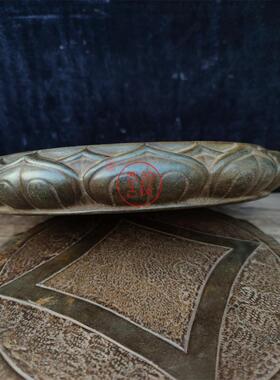 天然青石手工雕刻荷花壶承茶托宝贝底座民俗工艺雅居茶舍实用收藏