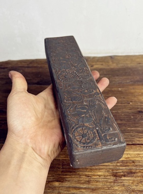 中式覆古汉砖雕刻车马图画画像砖非遗金石传拓文房镇纸镇尺研学拓