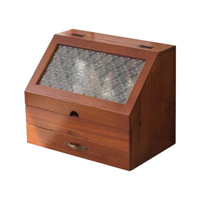 Japanese-style dustproof solid wood retro style desktop storage box bedroom dressing table Chinese-style cosmetic storage cabinet with drawers