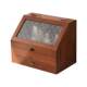 Japanese-style dustproof solid wood retro style desktop storage box bedroom dressing table Chinese-style cosmetic storage cabinet with drawers