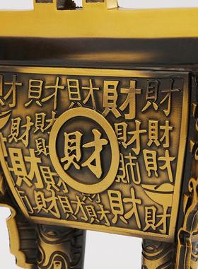 黄铜聚财鼎家居铜鼎摆件客厅办公室店铺摆件佛堂供奉鼎