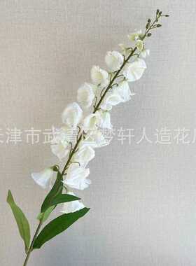 新款白色铃兰 婚庆路引插花仿真花法式大风铃家居软装倒挂金钟