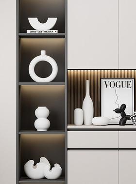 意式现代简约酒柜壁龛摆件家居样板房客厅开放格陶瓷小众软装饰品