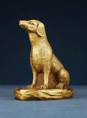 铜欣祥 铜狗摆件 十二生肖犬家居装饰品客厅玄关摆设工艺品摆件