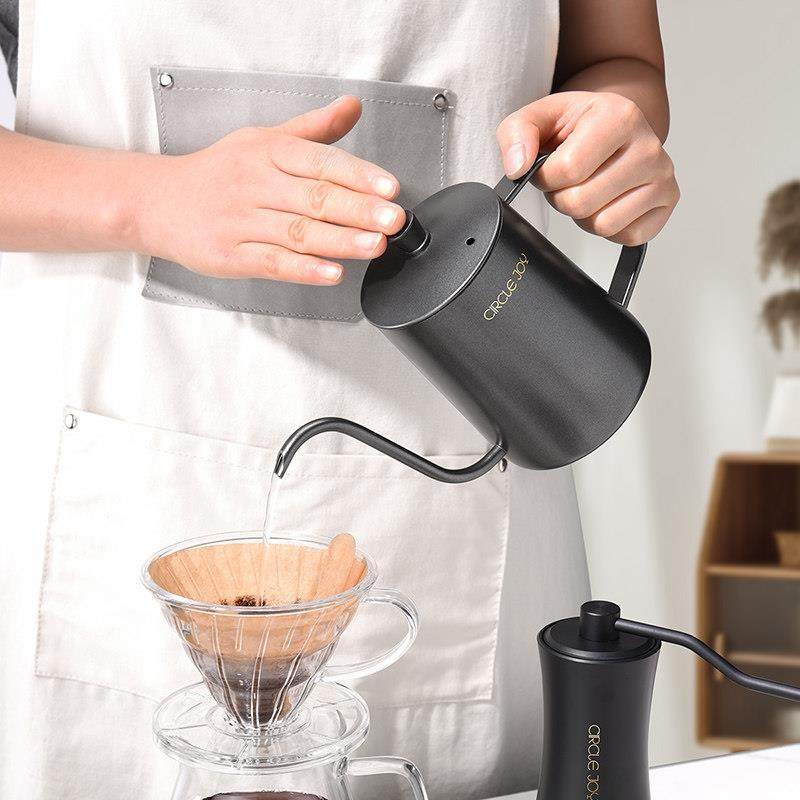 Circle Joy圆乐手冲咖啡壶304不锈钢带盖手冲壶家用迷你细长嘴壶,淘宝优惠券,粉丝福利购,淘宝优惠卷