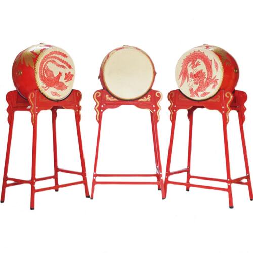 龙鼓成人鼓立鼓大鼓大鼓立式寺院铁架儿童鼓1.2米演出鼓中国牛皮 - 图3