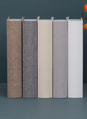 素色麻布仿真书圆弧装饰书纯色假书摆件道具书模型书模家居高级感