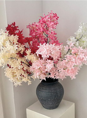 仿真加密丁香花仿真樱花绢花家居客厅摆件婚礼堂婚庆吊顶装饰假花