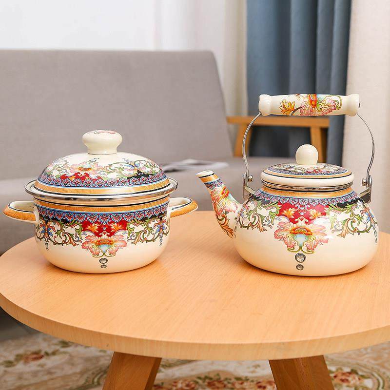 搪艺匠加厚出口搪瓷壶奶茶烧冷水咖啡煎药珐瑯电磁炉燃气家用饭厅,淘宝优惠券,粉丝福利购,淘宝优惠卷