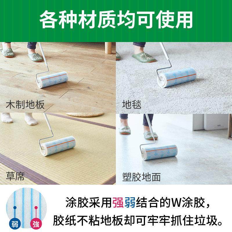 Nitto COLOCOLO科粘乐进口粘毛器滚筒两段伸缩加宽粘滚地板除尘,淘宝优惠券,粉丝福利购,淘宝优惠卷