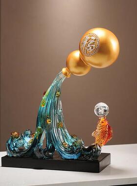 风生水起酒柜装饰品摆件家居饰品现代客厅电视柜办公室招财工艺礼