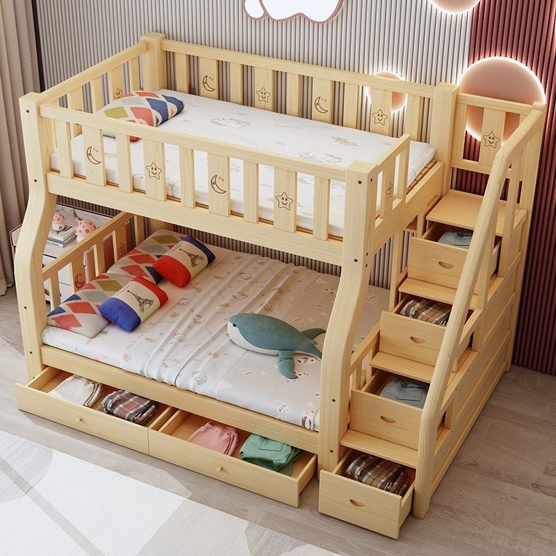上下铺双层床全实木高低床儿童床两层床大人木床多功能多人子母床,淘宝优惠券,粉丝福利购,淘宝优惠卷
