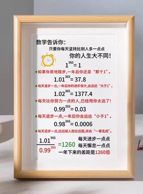 每天进步一点点字画摆件