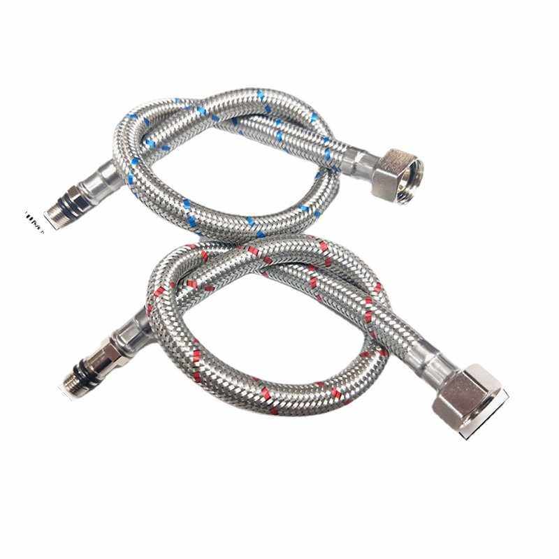 304不锈钢欧标龙头进水管3分冷热M10尖头菜盆美规9/16上水管软管,淘宝优惠券,粉丝福利购,淘宝优惠卷