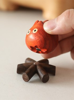 木上 小火堆摆件可爱原木创意礼物E家居装饰火苗客厅车载桌面摆件