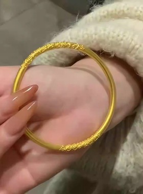 哪吒乾坤圈传承古法素圈紫荆