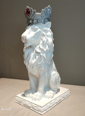 工艺品摆件d简约创意家居客厅装饰品隔断柜北欧招财狮子