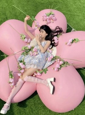 花朵气球 气模写真拍照道具摄影少女橱窗装饰美陈列网红活动工厂