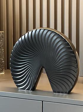 侘寂风高级感艺术摆件黑白小众样板间电视柜玄关餐柜家居装饰品